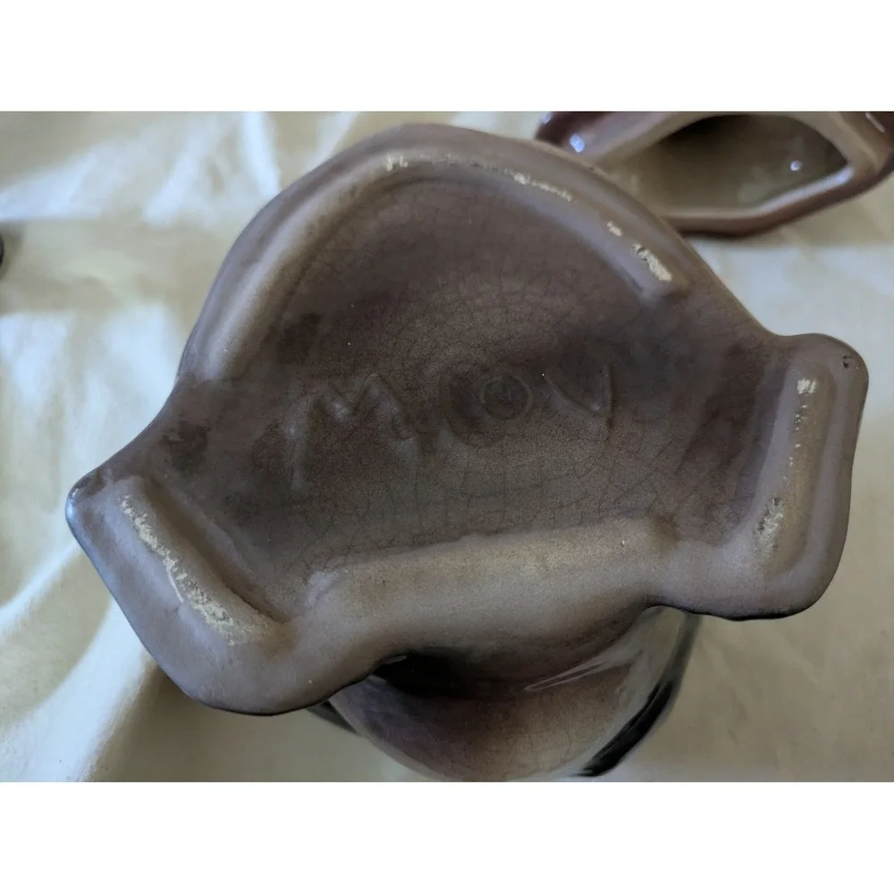 McCoy Big Brown Hungry Bear Classics Ceramic Cookie Weird Jar As Is